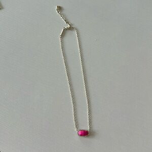 kendra scott elisa gold with pink stone necklace